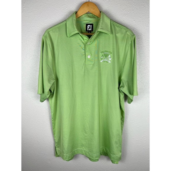 FootJoy Men's Medium Green HOHA CUP SIOUX FALLS Logo Short Sleeve Polo Shirt - Picture 2 of 9